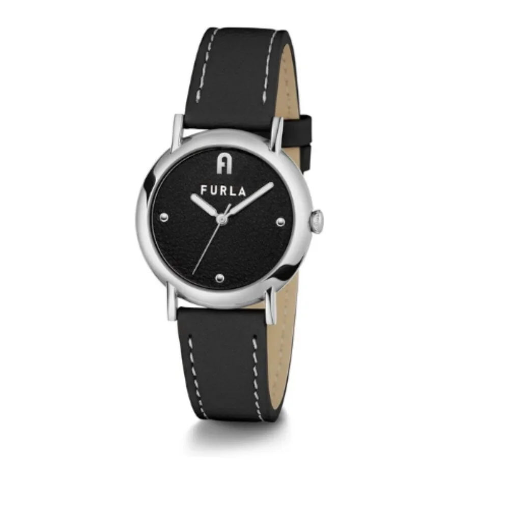 Womens Wristwatch FURLA EASY SHAPE WW00024015L1 Leather Black